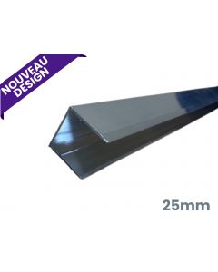 Profil U en aluminium (Obturateur) 25mm